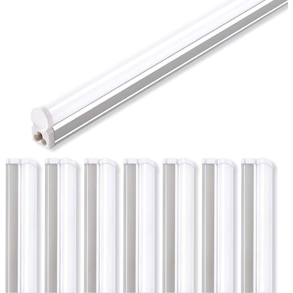 Barrina LED Shop Light 4FT, 2200lm, 4000K Cool White, T5 Led Fixture, Linkable Shop Lights, Ceiling and Under Cabinet Light, Tube Lights for Garage Warehouse Workshop Basement