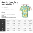 thumbnail image 5 of Kll Men'S Hawaiian Shirt Short Sleeve Button Down Beach Shirts-Yellow Lemon, 5 of 7