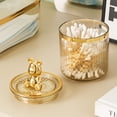 thumbnail image 4 of Cotton Swab Storage Box Transparent Smooth Edge with Lid Dustproof Moisture-proof Store Cosmetics Desktop Organizer Bear Cotton Qtip Storage Box Household Supplies, 4 of 8