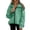 Green, variant on Women's Puffer Pullover Jacket Zip Up Hooded Jackets Lightweight Quilted Coat Warm Winter Down Jackets Padded Coat RD2 M