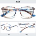 thumbnail image 3 of MAGIMODAC Anti Blue Light Reading Glasses Floral Spring Hinges Blue Light Blocking Eyeglasses Eyewear Readers (Blue, +3.0), 3 of 6