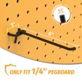 thumbnail image 5 of HUHOLE Black Pegboard Hooks, Heavy Duty Pegboard Hooks, Fit 1/4", Powder Coated Steel,  6 inch, 25PC, 5 of 5