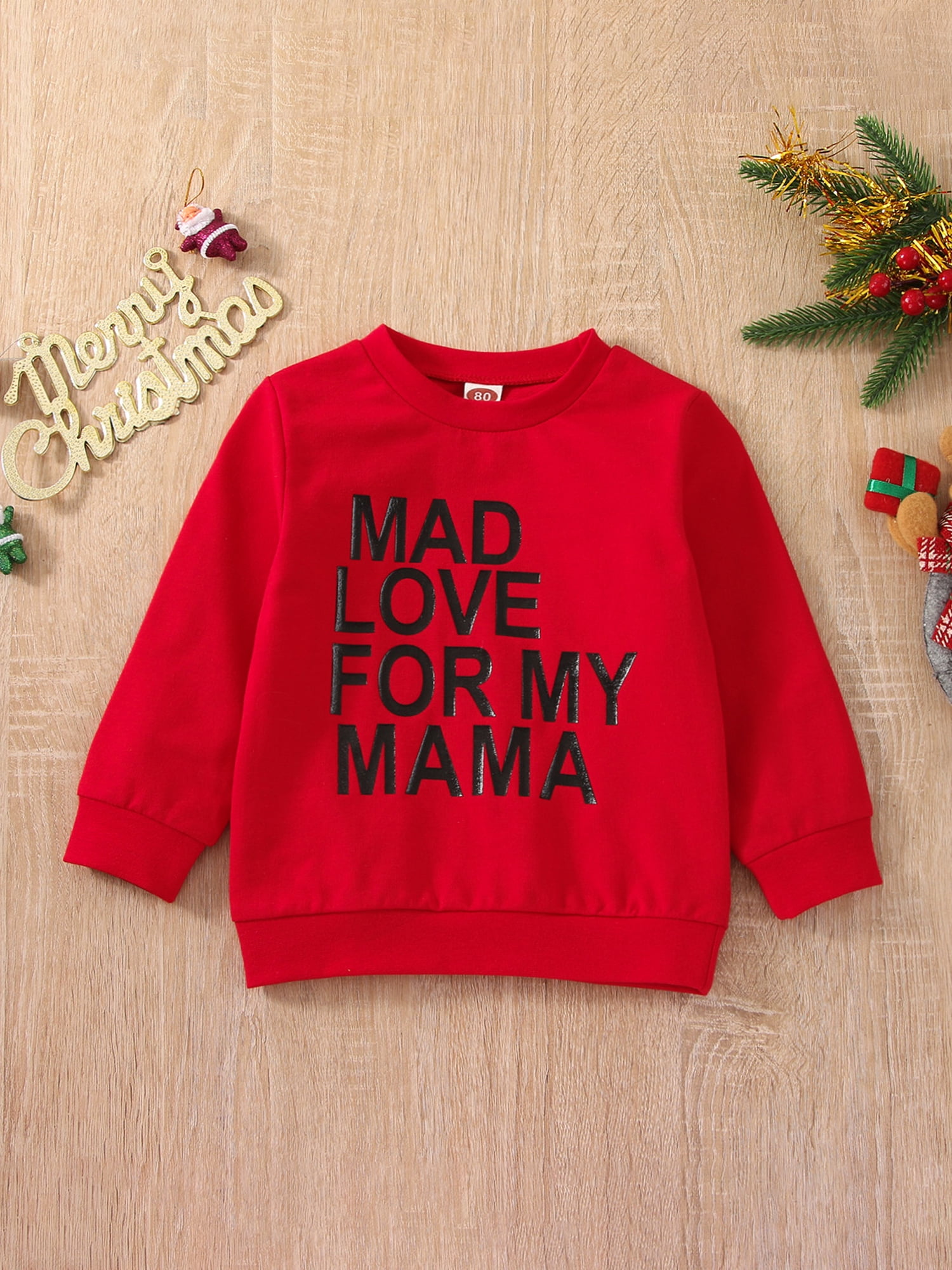 Toddler Graphics Letter and Heart-shaped Print  Long-sleeve Pullover
