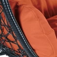 thumbnail image 6 of LeisureMod Hanging Swing Chair Two-Person Seater Egg Chair Black Frame in Teardrop Design with Armrest Removable Zippered Washable Polyester Cushion Cover for Indoor and Patio Recluse Collection, 6 of 11