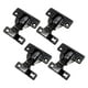 thumbnail image 2 of 4 bisagras de puerta de cierre automático, cierre suave para fijación de armarios, herrajes para muebles, bisagras ocultas para puertas de armarios de negro brillante, 2 of 8