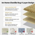 thumbnail image 6 of Shilucheng Luxury Chenille Bath Rug, Non-Slip Soft Absorbent Bath Mats (Beige，20"x32"), 6 of 7