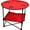 Red, variant on Canvas Picnic Table - Black