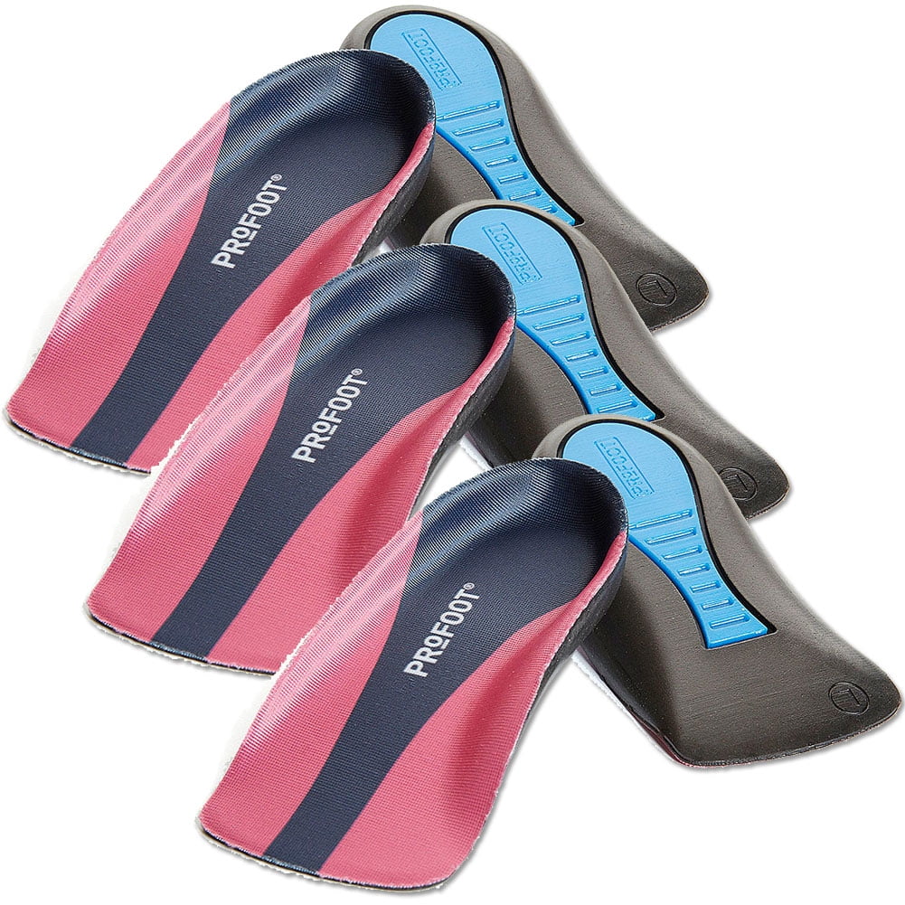 Plantar Fasciitis Shock Absorbing Heel Gel Cup Insoles (Set of Three