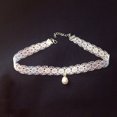 thumbnail image 2 of Collier en Dentelle pour Femmes Collier Ras du Cou Décoratif Mode Simple avec Fausse Perle, 2 of 4