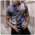 thumbnail image 1 of Waiimak Men Short Sleeve Printing Turndown Pullover T Shirt Blouse, 1 of 3