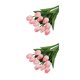 thumbnail image 4 of Kearding 10X simulación de PU Artificial ramo de flores falsas flores decorativas de boda vívidas para adornos del hogar rosa blanco rosa blanco 2Conjunto, 4 of 6