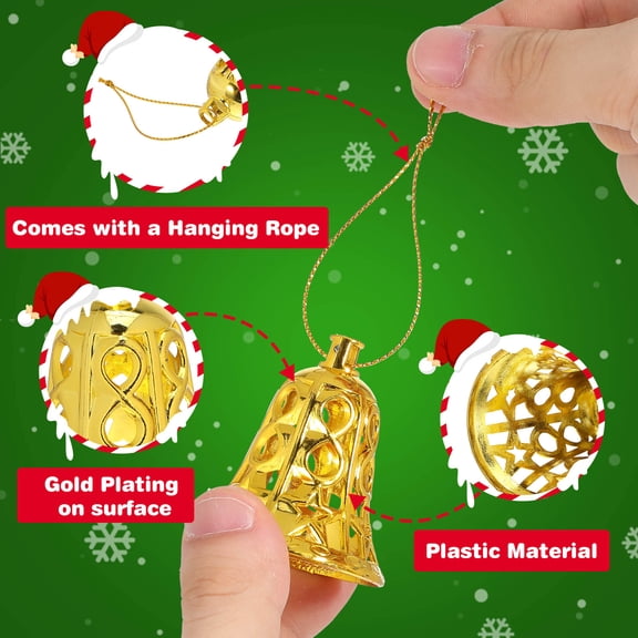 Homoyoyo 12-Pack Christmas Tree Ornaments Plastic Holiday Decorations for Xmas Home and Party Decor