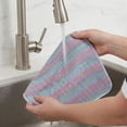 thumbnail image 7 of Unique Bargains 100% Cotton Striped Cleaning Cloths Red Green Blue 14" x 14", 7 of 7
