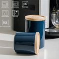thumbnail image 2 of SWEEJAR Kitchen Canisters Ceramic Food Storage Jar, Stackable Containers with Airtight Seal Wooden Lid - 28 Fl Oz (Navy), 2 of 6