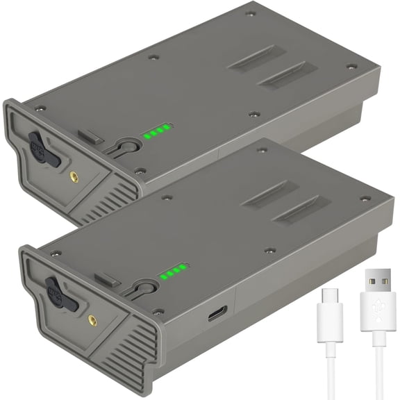 2 Pack Lithium Battery Pack Compatible with Tactacam Reveal Hunting Camera Ultra, X, X Pro, Pro 3.0, X Gen 2.0 3.0, XB, SK, Upgraded Solar Panel Compatibility, LED Battery Meter