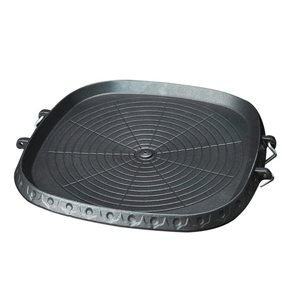 Sartén Cuadrada AIROKA Negra Anti-adherente con Revestimiento de 6 Capas para Barbacoa Coreana de 11
