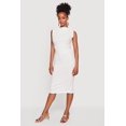 thumbnail image 2 of Women's Mock Neck Side Ruched Sleeveless Midi Dress, 2 of 3