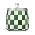 thumbnail image 7 of Yayeee Ashtray with Lid for Cigarette Smokeless Stainless Steel Home Ash Holder, Green and White Plaid Pattern, 7 of 7