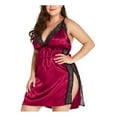 thumbnail image 2 of Women's Plus Size Eyelash Lace Nightgown Co, 2 of 6