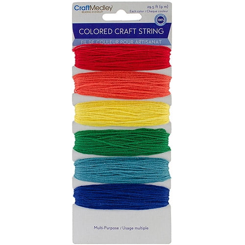 MultiPurpose Colored Craft String, 291/2', Brights