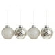 thumbnail image 2 of Adornos de bola colgantes para árbol de Navidad | Juego de bolas de espuma plástica de 8 cm | Rosa Blanco Plata | Estilos brillantes de lentejuelas brillantes | Caja de 4 | Decoración para fiestas, 2 of 6