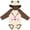Natural & Brown w Ears, variant on Inktastic Field Hockey Sticks Girls Long Sleeve Baby Bodysuit