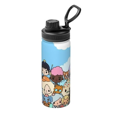 Toca Life World Insulated Water Bottle 18OZ Stainless Steel Novelty Sports Kettle Portable Cup for Travel Outdoor Gym