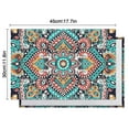 thumbnail image 6 of Retro Bohemian Floral Flax Placemats Set of 4, 12x18 Inch Washable Tribal Folk Style Rustic Decor, Colorful Vintage Mats for Earthy Kitchen or Dining Table, 6 of 6