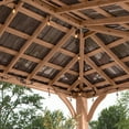 thumbnail image 6 of Backyard Discovery Barrington 14' x 10' Cedar Wood Gazebo, Galvanized Steel Roof, PowerPort, 6 of 13