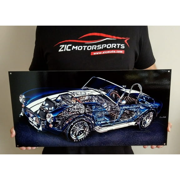Shelby Cobra Cut-Away David Kimble Steel Sign