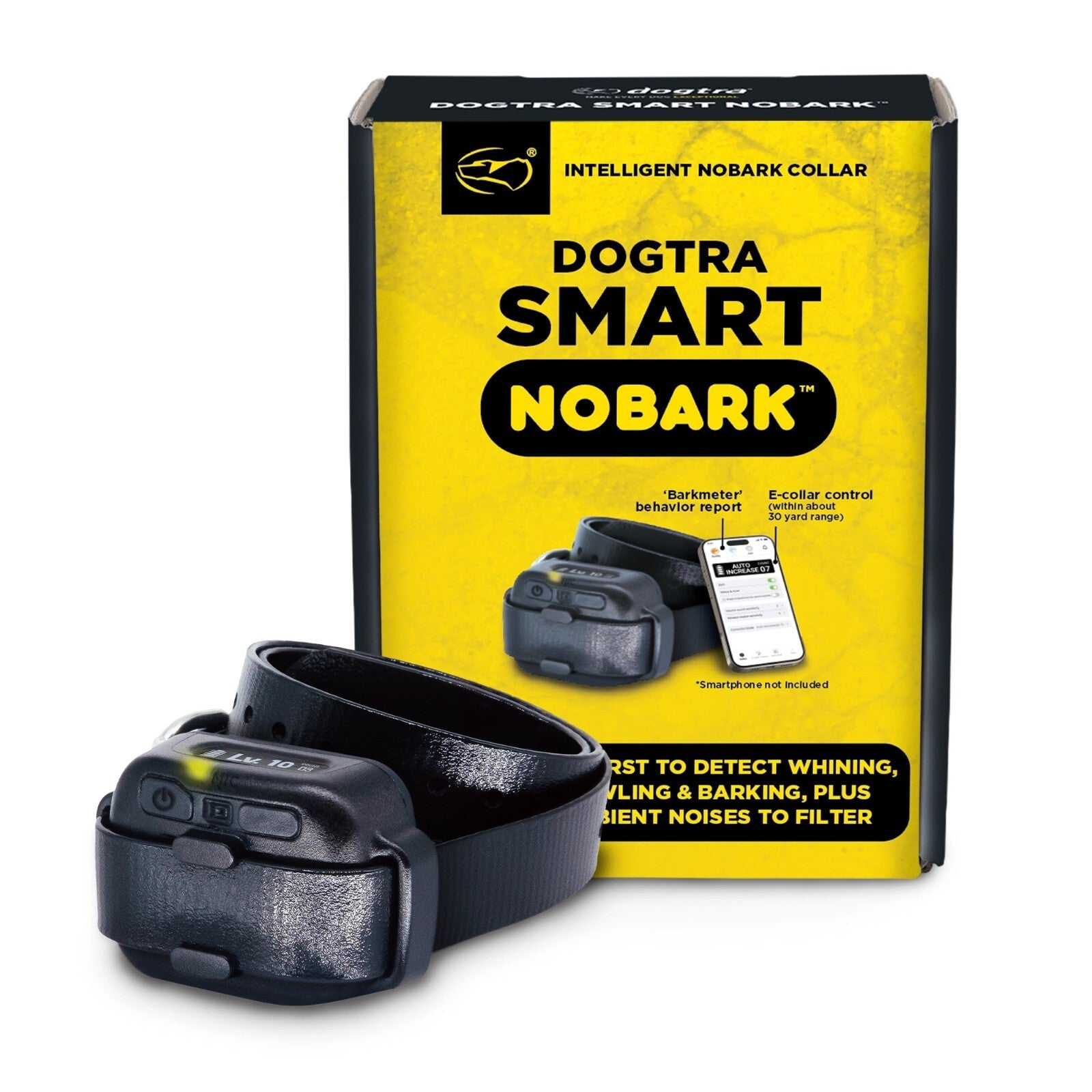 Dogtra Smart NOBARK Bark Collar - App Notifications, Waterproof IPX9K, Dogs 10 lbs and Up