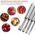 thumbnail image 3 of 4 Pieces Corer and Pitter Multi-Function Fruit Corer and Pitter Remover Set Stainless Steel Pear Corer Pitter 4 Sizes for Home Kitchen, Pear, Cherry, Jujube and Red Date, 3 of 4