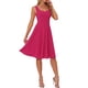 thumbnail image 4 of INSPIRE CHIC Vestido Vintage de Corte A para Mujer con Escote Corazón Sin Mangas Talla XL Rosa Fucsia, 4 of 6