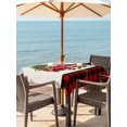 thumbnail image 2 of Outdoor Tablecloth with Umbrella Hole and Zipper, Christmas Truck Square Table Cloth 54x54 Inch Waterproof Tablecloth, Vintage Xmas Red Buffalo Plaid Picnic Table Cover for Patio Camping, 2 of 7