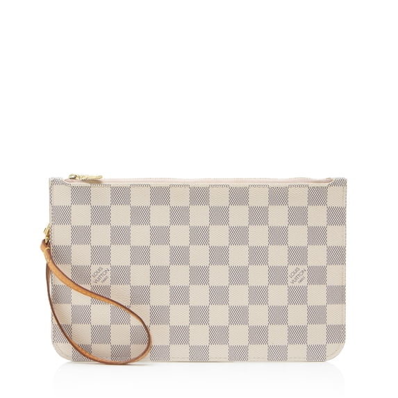 Pre-Owned Louis Vuitton Damier Azur Neverfull MM Pochette