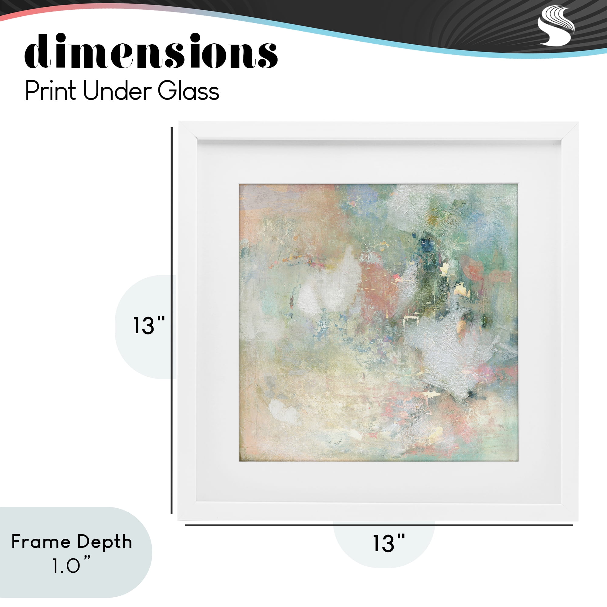 Stupell Industries Serene Pastel Brushstroke Harmony White Framed Print Under Glass, design by Carol Robinson