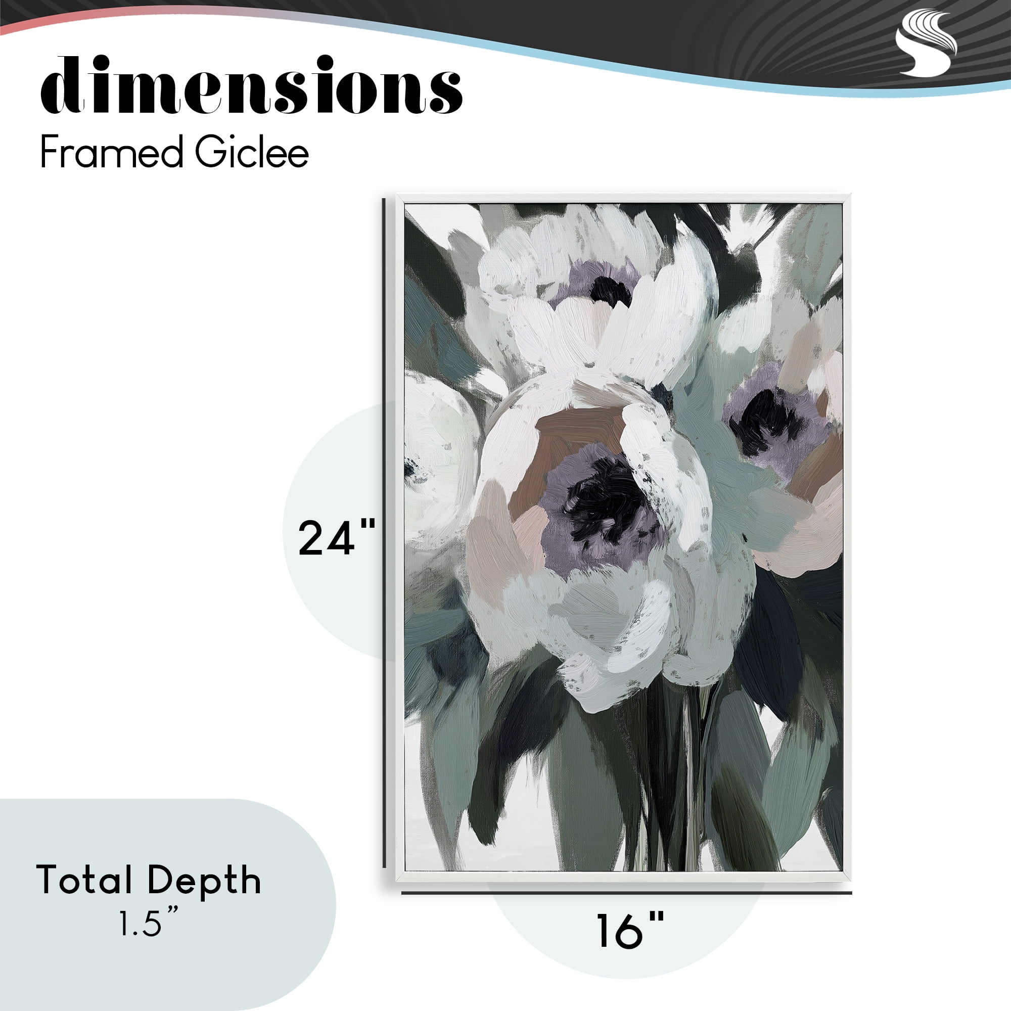 The Absence of Sorrow White Framed Giclee Art, design by Annabelle Hall