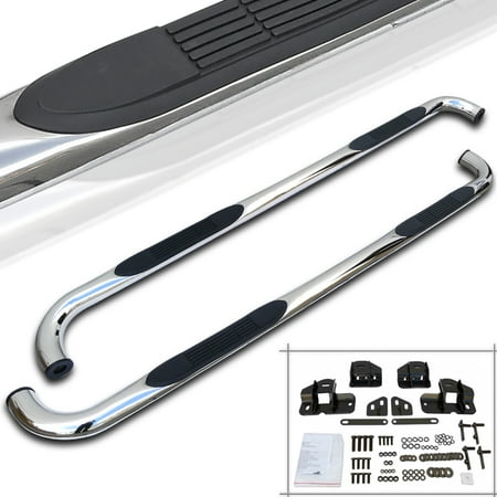 Chrome Step Rails - Spec-D Tuning For 2009-2014 Ford F150 Supercrew Cab 3