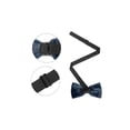 thumbnail image 2 of CORBATA DE PAPA INSPIRE CHIC de terciopelo ajustable pre-atada para prom, boda, esmoquin, talla única, azul oscuro, 2 of 4
