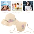 thumbnail image 2 of Masteelf Adorable Straw Hats for Kids Girls with Woven Design and Assorted Color Perfect for Summer Beach Play, 2 of 11