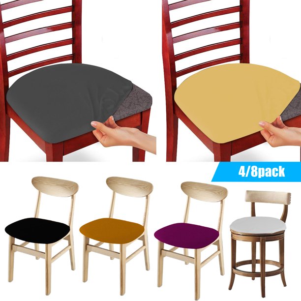 TSV Dining Room Chair Covers Washable Stretchable Seat ...
