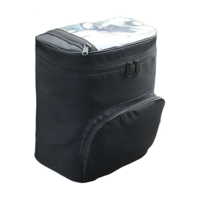 Bolsa de almacenamiento frontal para scooter, bolsa para manillar de bicicleta con funda transparente para teléfono que se puede tocar, organizador de