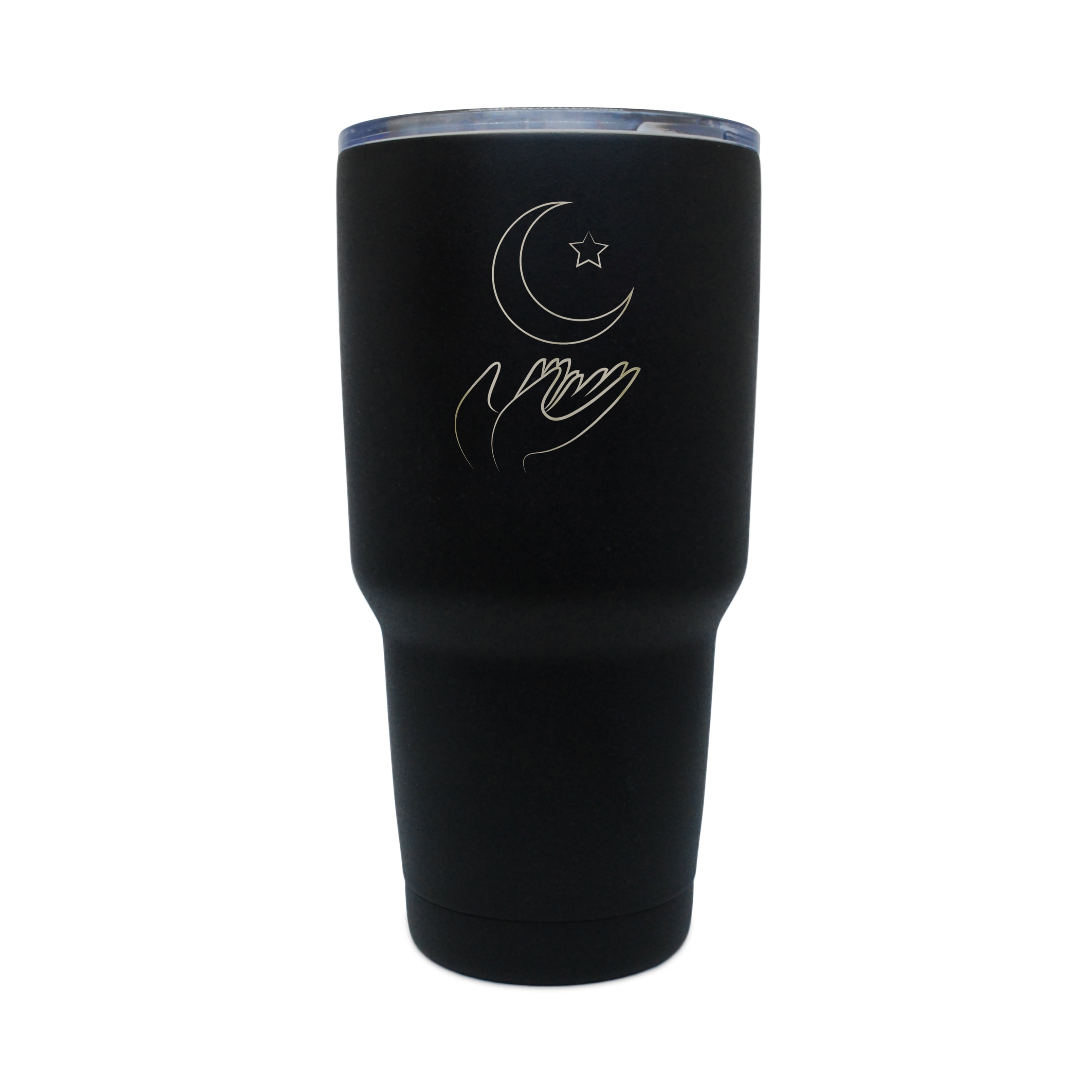 Ramadan Black Stainless Steel Tumbler, 30 Oz Insulated Tumbler, Laser Etched In... by BigSpool Distributors