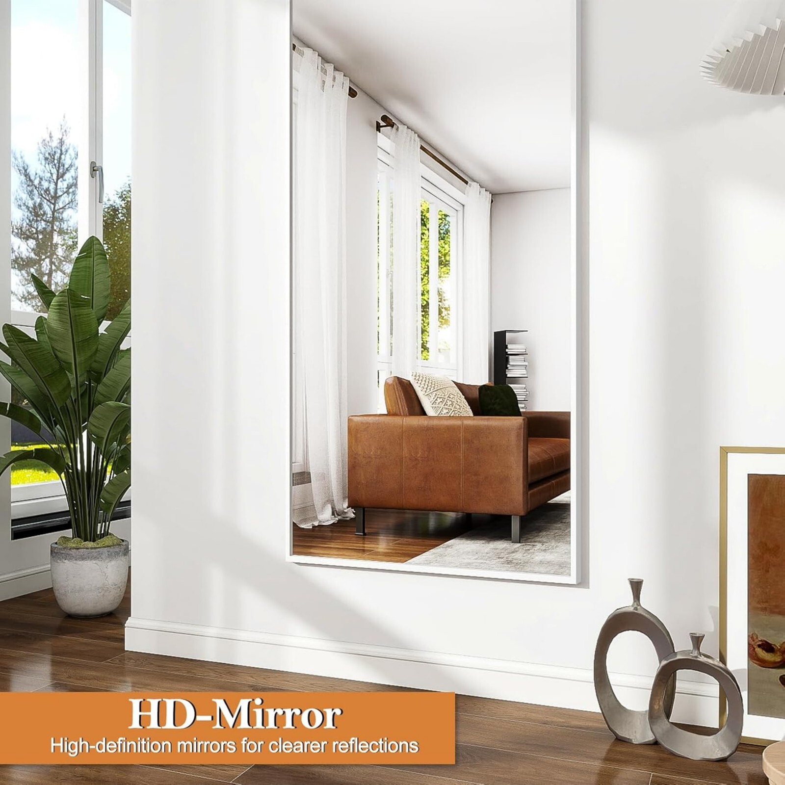 Lumora 24"x68" Full Length Floor Standing Mirror, Sliver