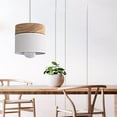 thumbnail image 4 of Lámpara colgante de techo con diseño de madera E27 de iluminación moderna de blanco Yuyangstore lámpara colgante, 4 of 7