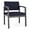 Navy, variant on Lenox Wood Reception Waiting Oversize Guest Chair / Black Wood / Black