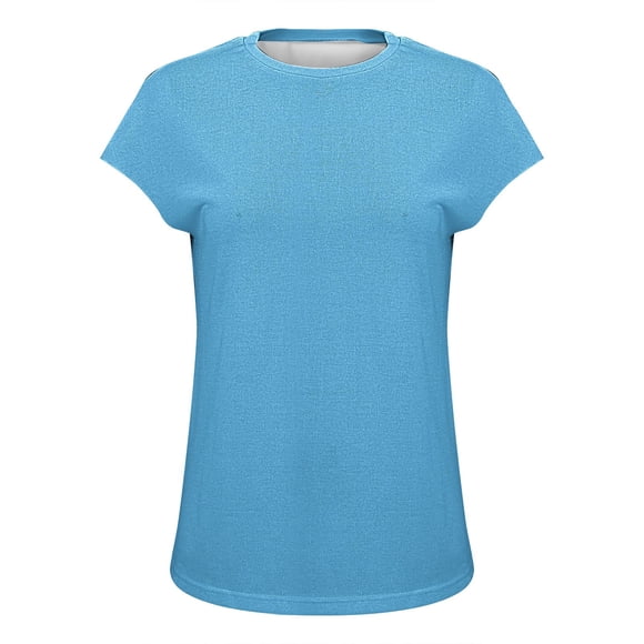 ZJXFGS Women'S Short Sleeve Sweater Womens Short Sleeve Sweaters Short Sleeve Sweatshirt Short Sleeve Sweater for Women Blue XL