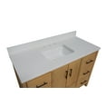 thumbnail image 5 of California 48" Bathroom Vanity with Blonde Veneer Cabinet and Matte White Top, 5 of 7