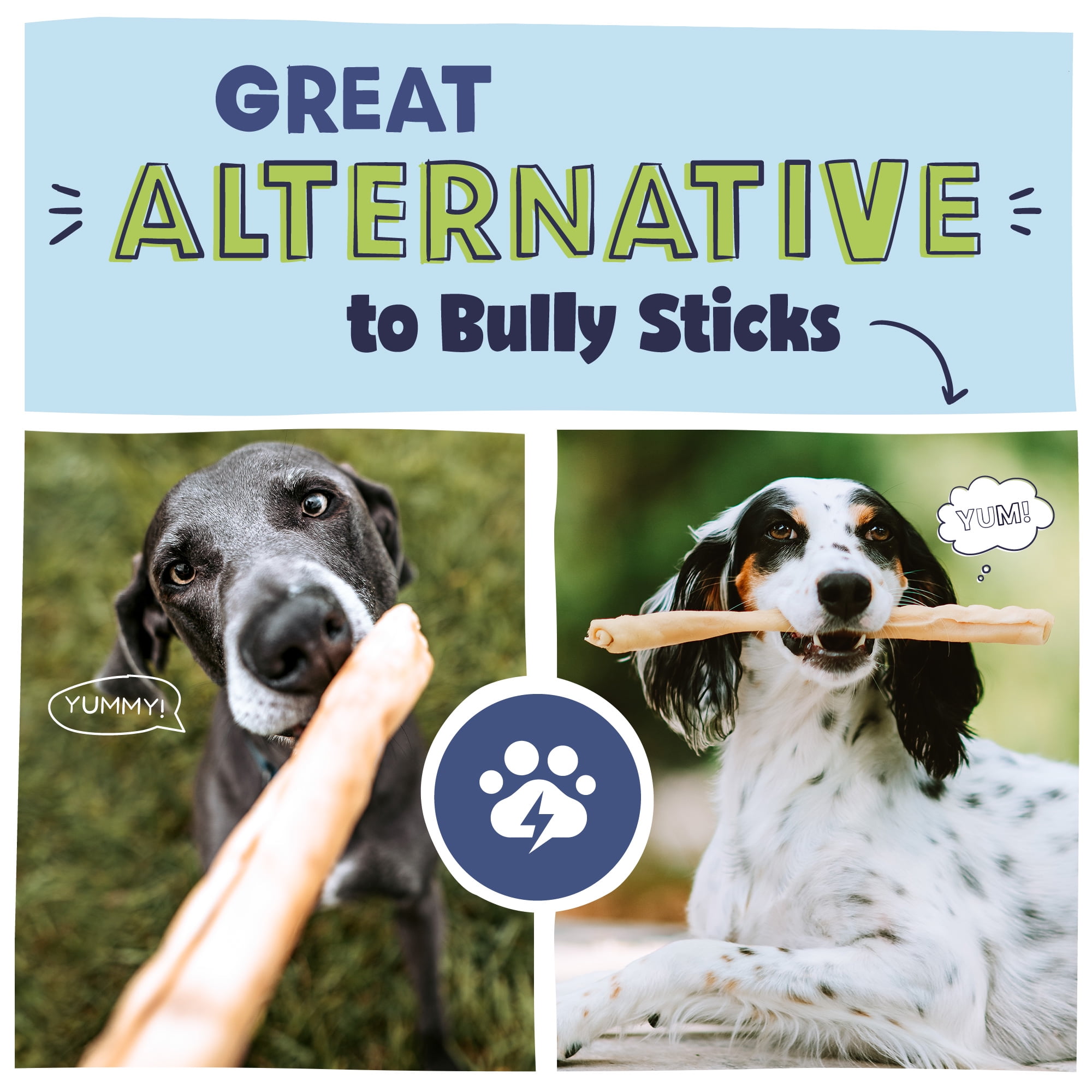 (3 pack) Pawstruck Natural Large Beef Collagen Sticks, Single Ingredient Chews for Dogs, 2pk
