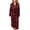 Buffalo Black/Burgundy, variant on Women's Spa Plush Fleece Bathrobe with Shawl Collar and Pockets - Soft, Warm, Long Robe for Women, Small, Pink